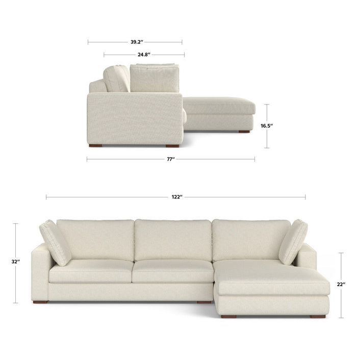 Charlie - Upholstered Deep Seater Sectional Sofa