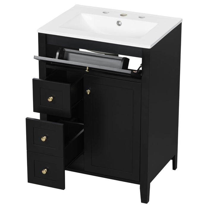 Modern Black Bathroom Vanity With Sink