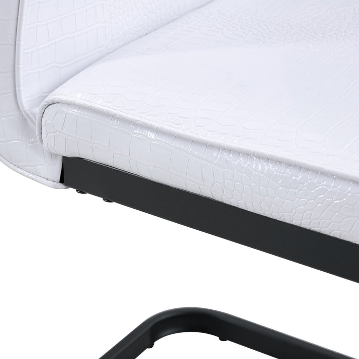 Alligator Skin Upholstered Dining Chairs