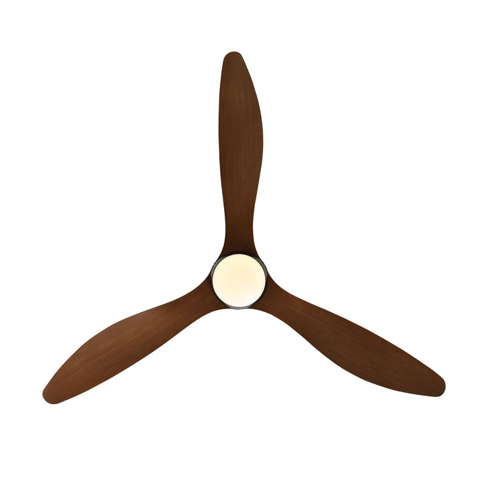 Ceiling Fan With Lights Quiet DC Motor 3 Blade Ceiling Fans 6 Speed Levels, Reversible Ceiling Fan - Matte Black / Wood