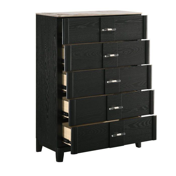 Opel - 5 Drawer Chest - Black