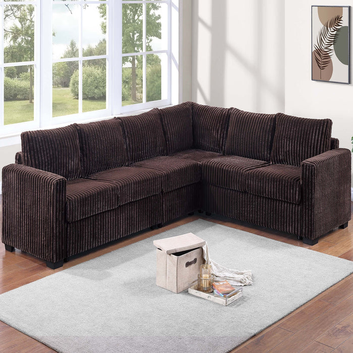 L-Shaped Sectional Set For Living Room
