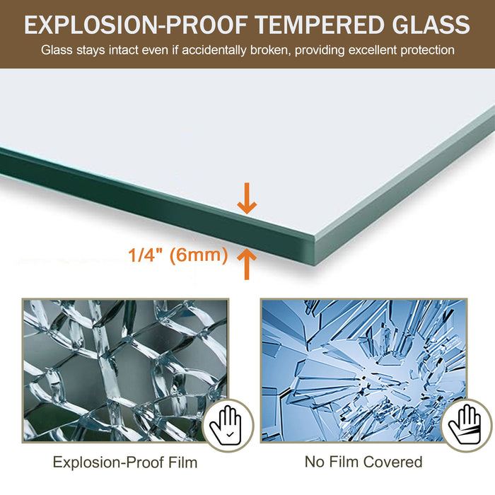 Double Sliding Shower Door, Semi-Frameless Bypass Bathroom Sliding Door With 1/4" (6 Mm) Tempered Glass For Walk-In Shower