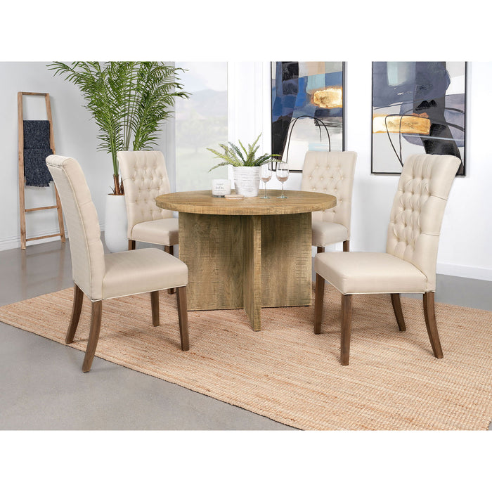 Larrabee - Round Dining Table - Mango Color