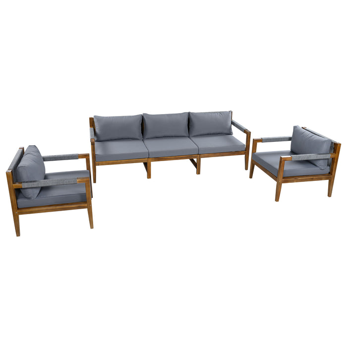 3 Piece Outdoor Sectional Sofa Set