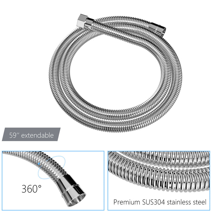 Dual Shower Head System With 12" Square Rain Shower And Rough In Valve