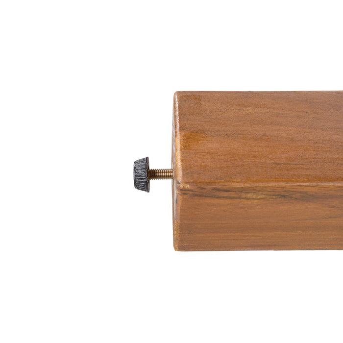 Outdoor Club Chair With Rope Arm And Cushions - Beige / Teak