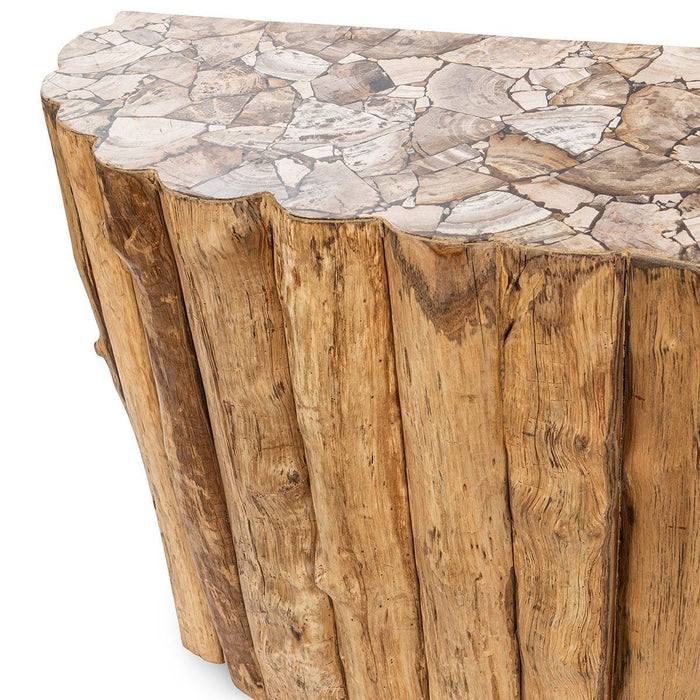 Norwest Petrified - Wood Console Table - Natural