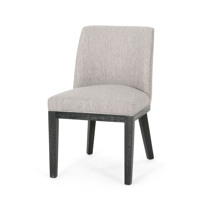 Modern Dining Chair With Durable Fabric Upholstery And Sturdy Wooden Frame (Set of 2)