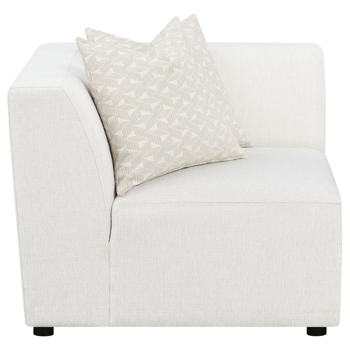 Marlowe - 6 Piece Tight Seat Modular Sectional - Ivory / White