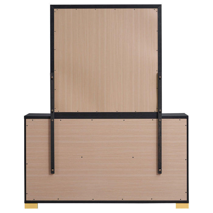 Jeremiah - 6 Drawer Dresser With Mirror - Black