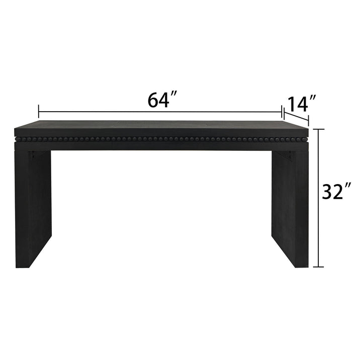 Modern Rustic Wood Table, Rectangular Living Room Center Table With Floating Top Design