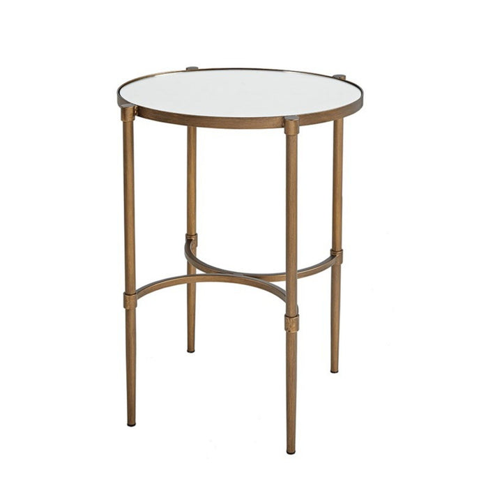 Bedford - Oval Mirror Accent Table - Antique Bronze