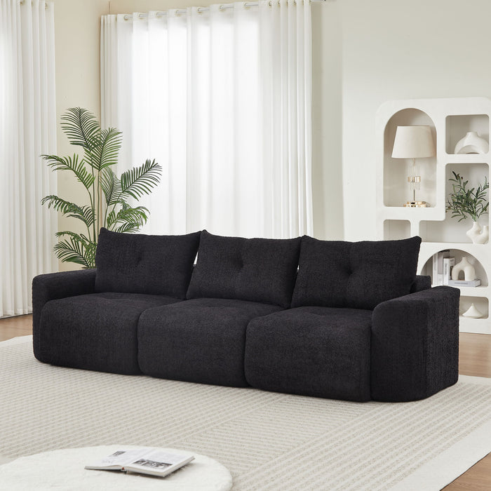 3 Seater With Thickened Armrests Sofa For Living Room