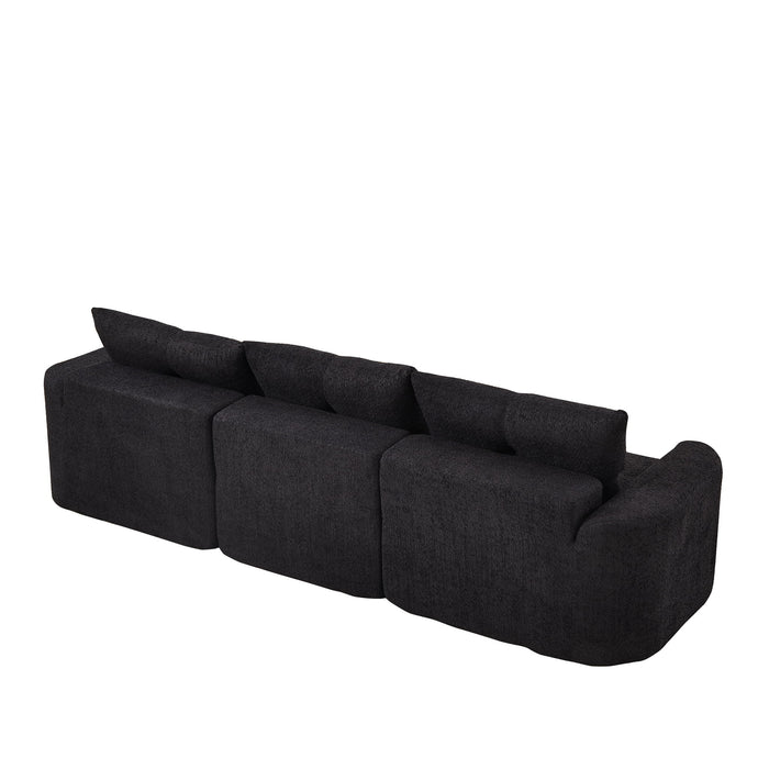 3 Seater With Thickened Armrests Sofa For Living Room