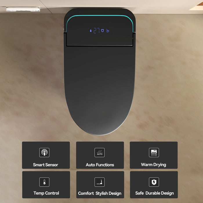 Smart Bidet Toilet With Auto Open / Close Seat