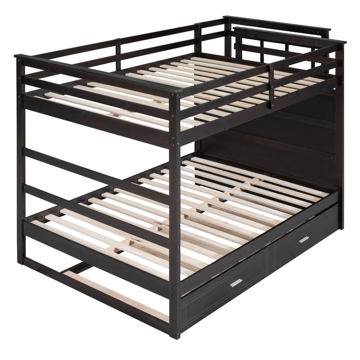 Bunk Bed With Twin Size Trundle And Staircase
