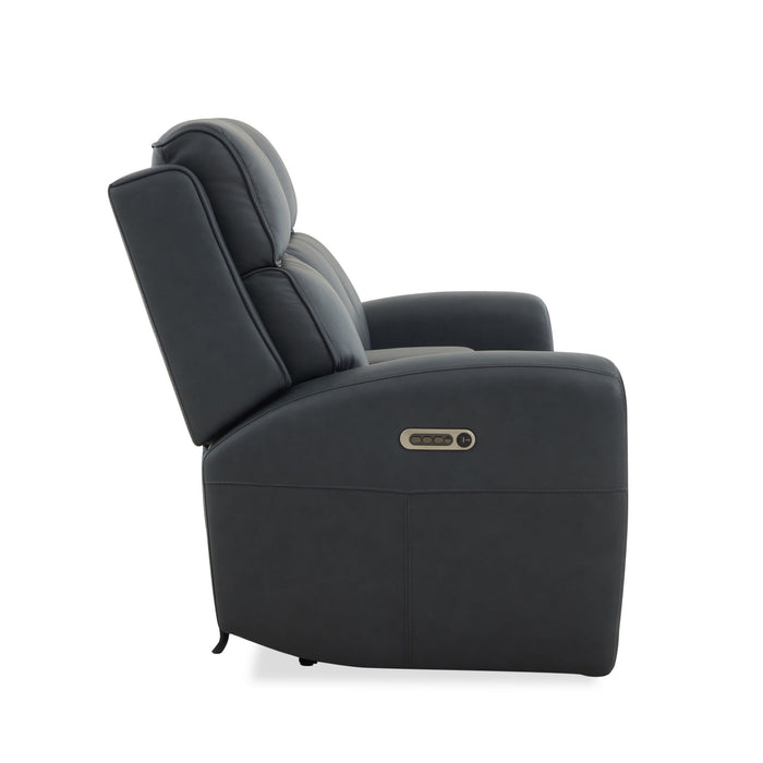 Warren - Power Reclining Loveseat With Console, Power Headrest & Lumbar - Black