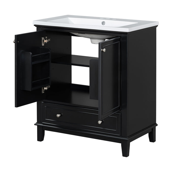Modern Bathroom Vanity With Sink Combo, Multi Functional Cabinet With Doors And Drawer