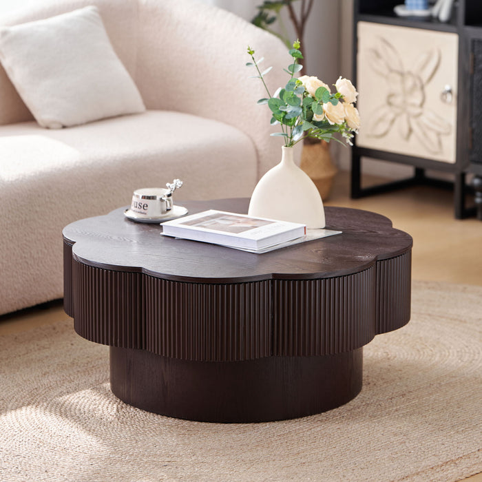 Modern Plum Blossom Shaped Coffee Table With Storage