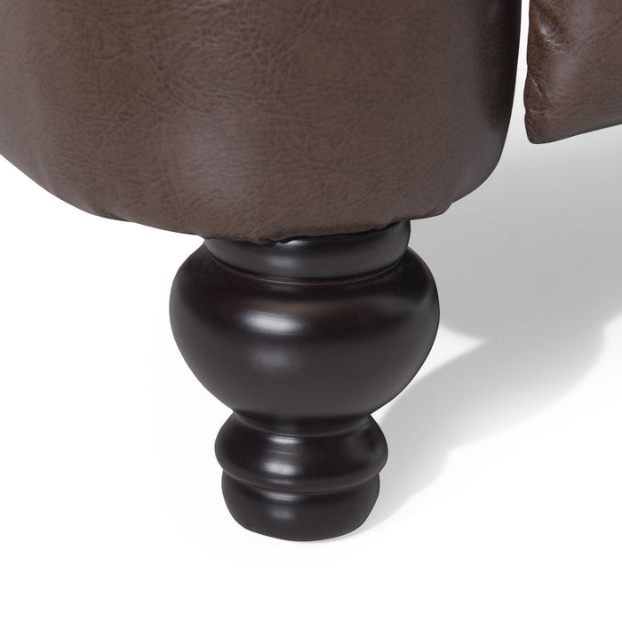 Tufted Design Wide Manual Recliner Chair