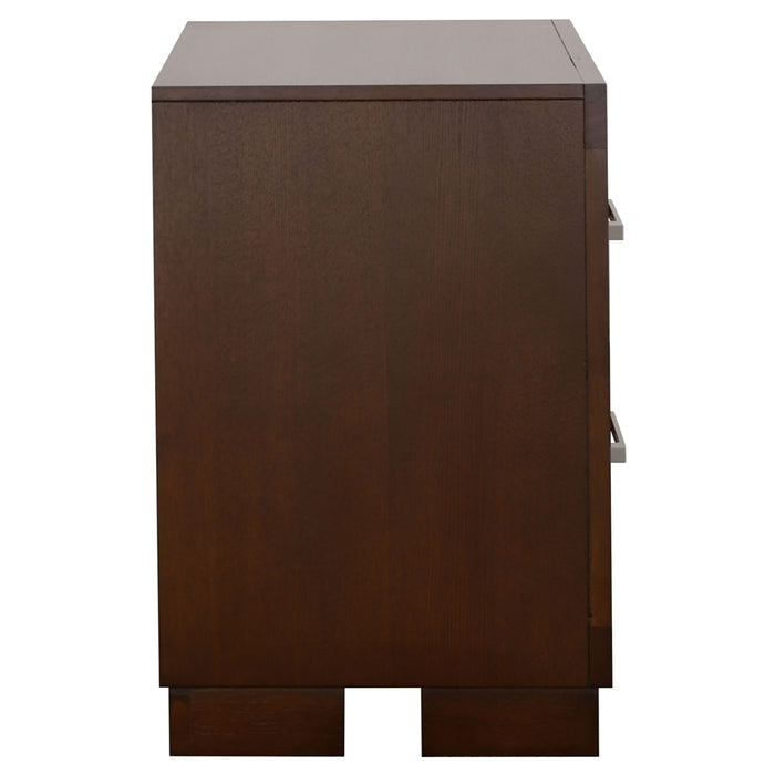 Polk - 2 Drawer Nightstand With Slim Handles - Cappuccino