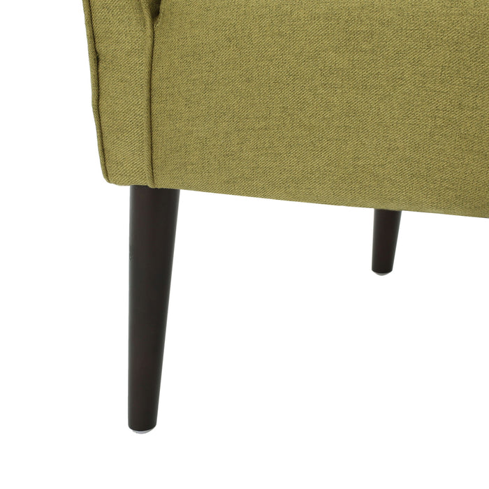 Contemporary Upholstered Club Chair With Button Tufting
