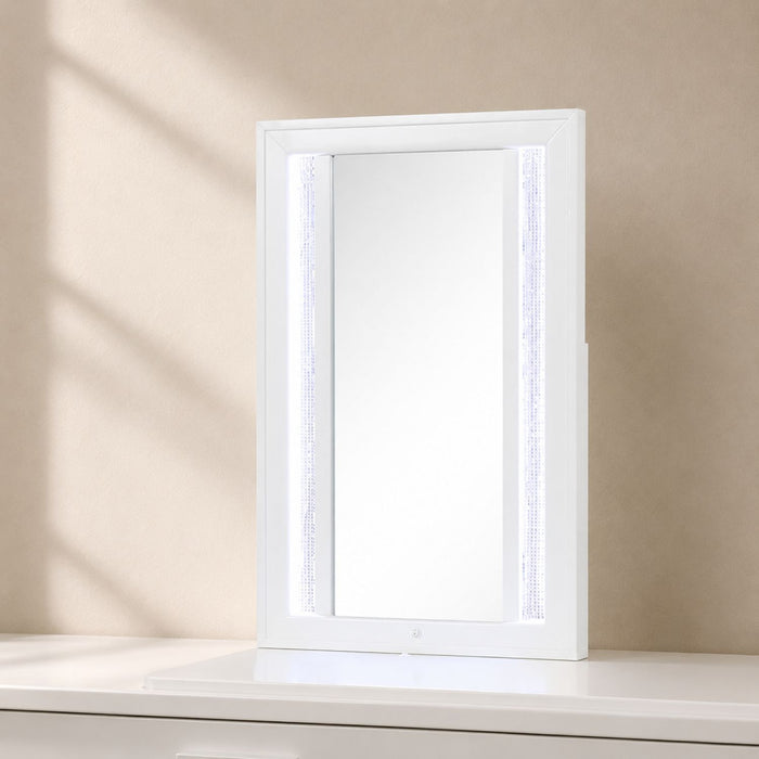 Abigale - Nightstand Top Mirror With LED Lighting (Only Mirror Top) - White