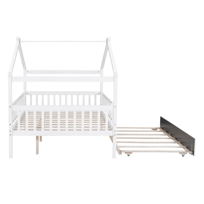 Creativity House Bed With Twin Size Trundle