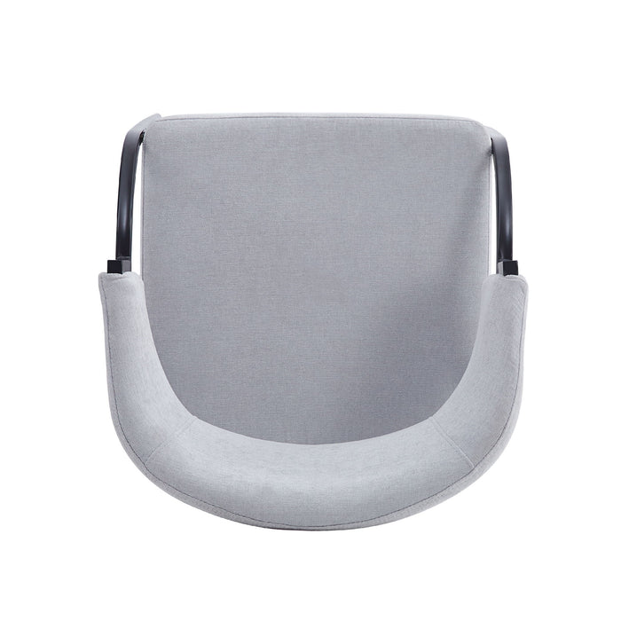 Contemporary Upholstered Dining Chairs With Metal Legs (Set of 2)