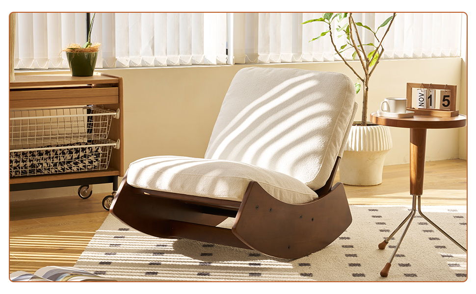 Comfortable High-Quality Upholstery Glider Rocking Chair