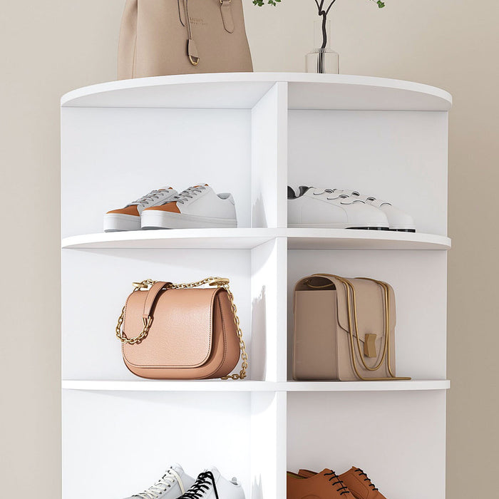 Rotating Shoe Rack Tower