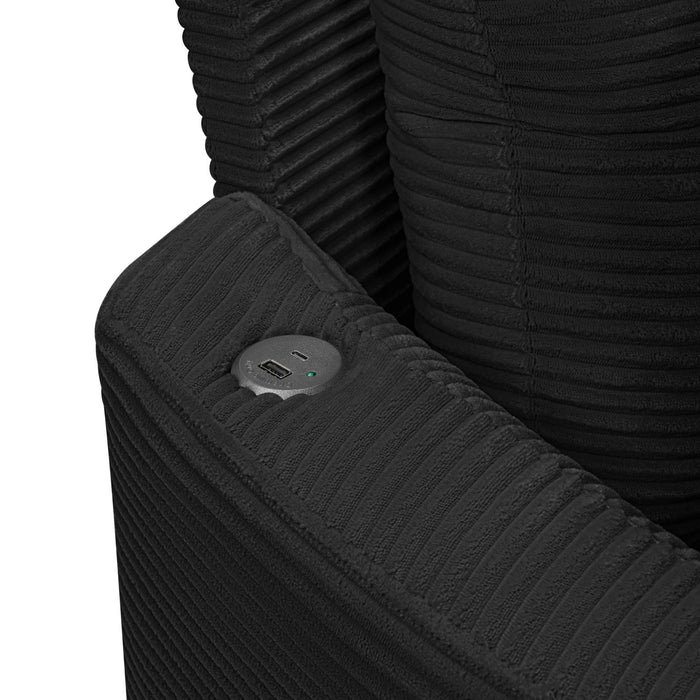 Oversized Double Chaise Lounge Sofa With USB Ports