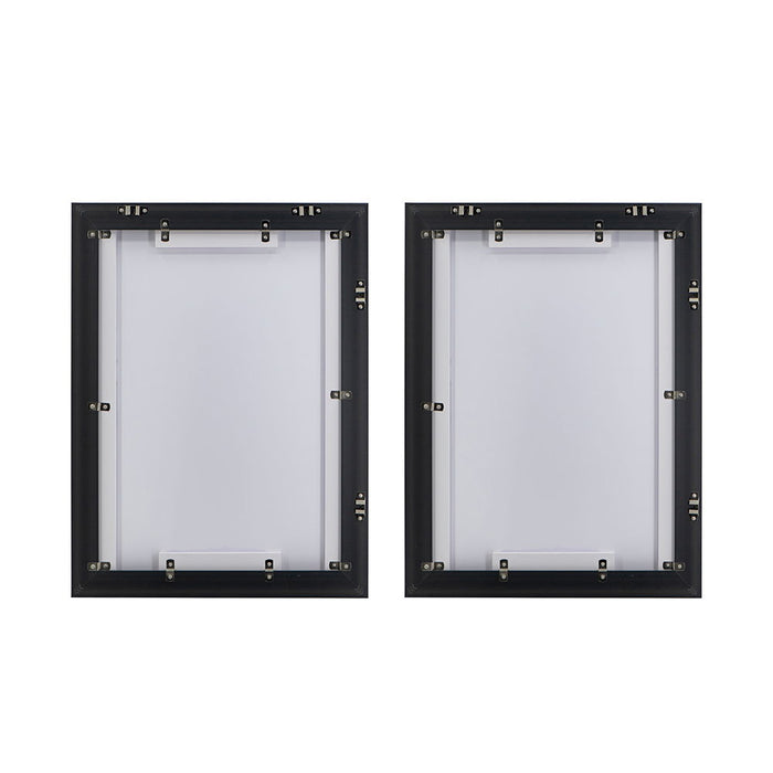 Framed Printed Acrylic Decorative Wall Art, Wall Decor For Living Room (Set of 2) - White / Green