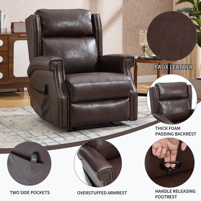 Manual Recliner Chair With Heavy Duty Motion Mechanism, 8 Vibrating Nodes And 3 Massage Modes For Living Room
