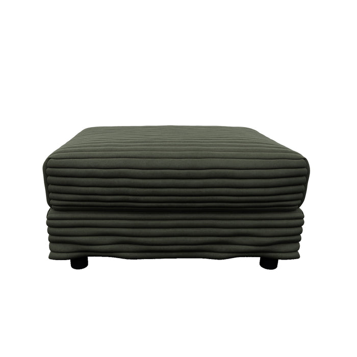 Convertible Deep Seat Sofa With Soft Pillows And Ottomans