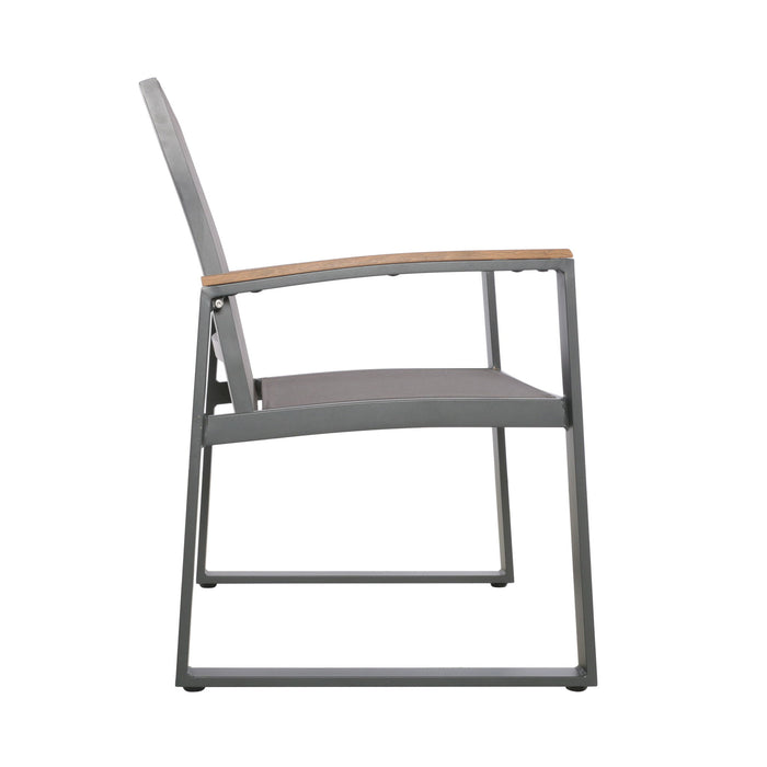 Aresha - Metal Outdoor Dining Armchair (Set of 2) - Gray