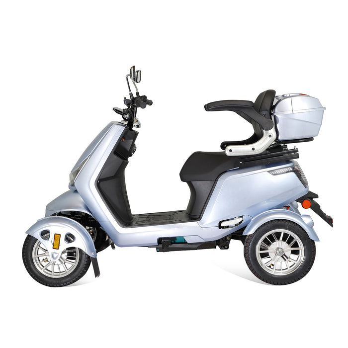 Electric Mobility Scooter With Big Size, High Power - Silver