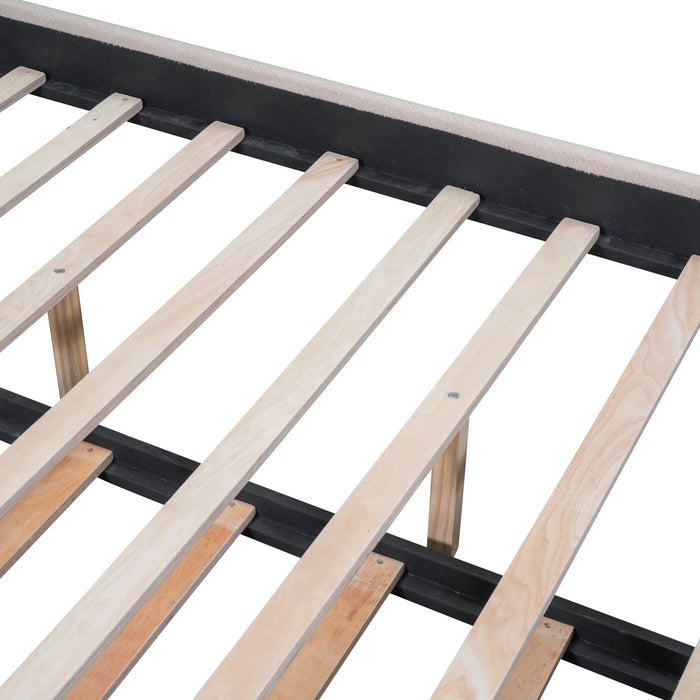 Upholstered Platform Bed With Trundle