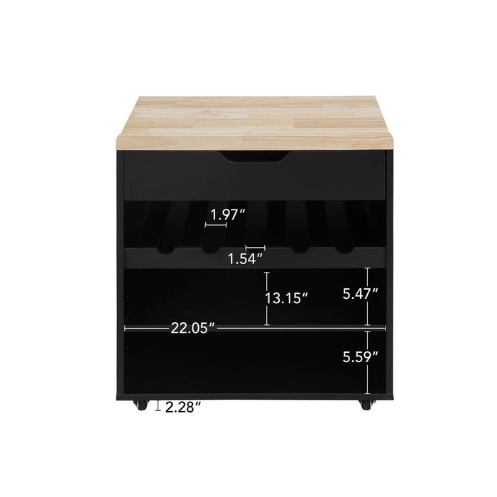 Kitchen Pantry Storage Cabinet, Modern Buffet Cabinet With Kitchen Cart, Tall Kitchen Hutch Cabinet With Microwave Stand, Food Pantry Cabinet With 3 Rattan Doors And Adjustable Shelves - Black