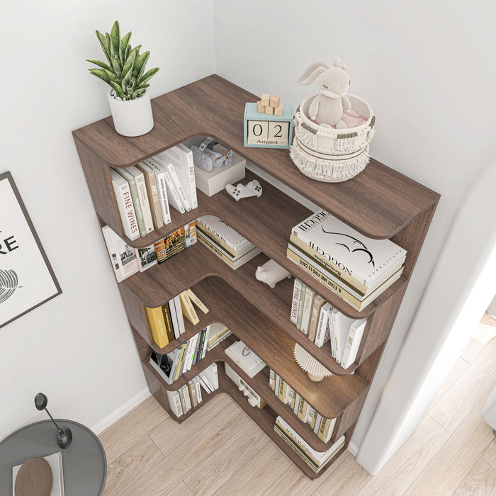 L-Shaped Design Corner Bookshelf