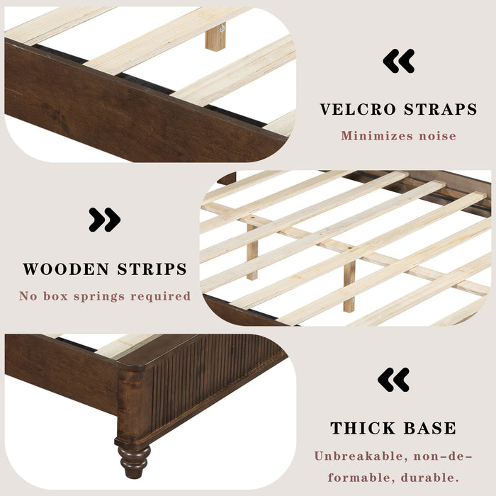 Platform Bed Frame With Tall Headboard