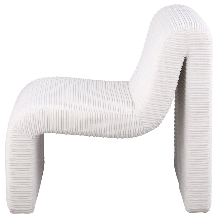 Winne - Curved Armless Accent Chair