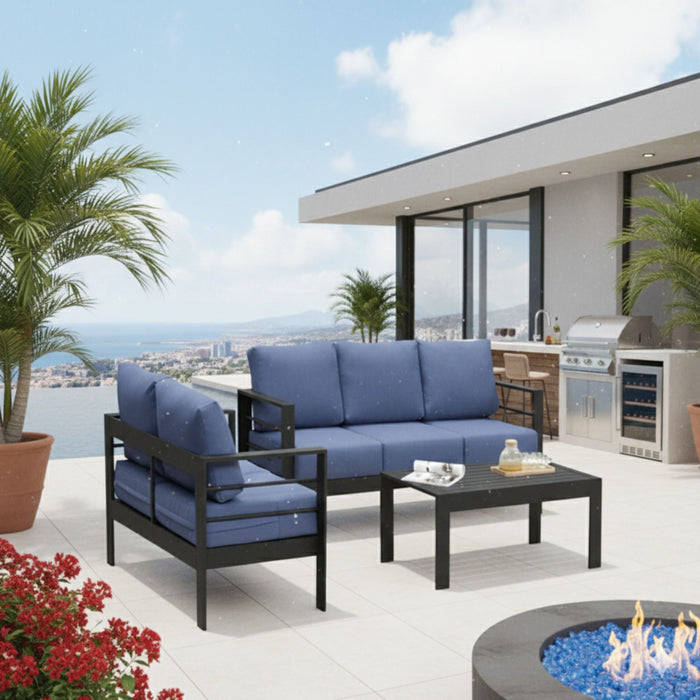 Outdoor Patio Set, All-Weather, Thick Cushions