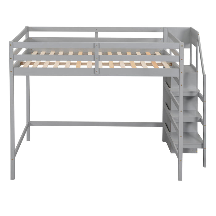 Loft Bed With Built In Storage Wardrobe And Staircase