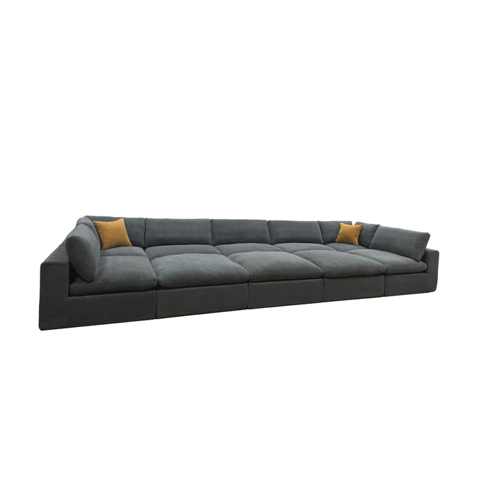 Custom Configuration Modular Sectional & Toss Pillows