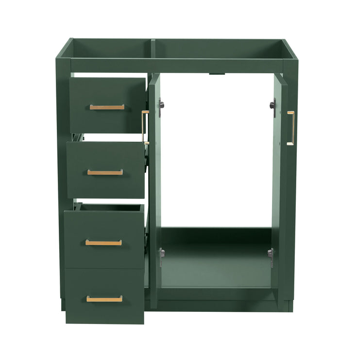 Retro Style Bathroom Vanity With 3 Drawers & Soft-Closing Doors