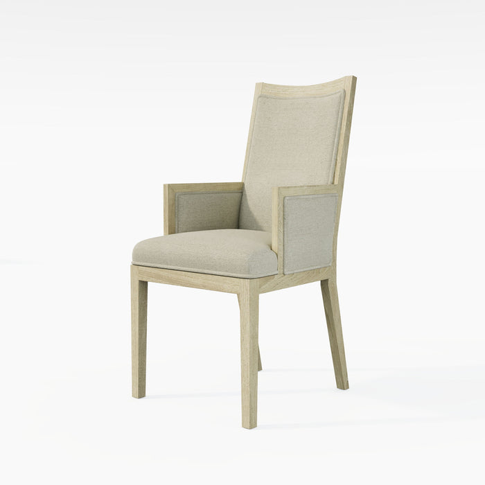 Adeline - Upholstered Arm Chair - Natural Wood Wash