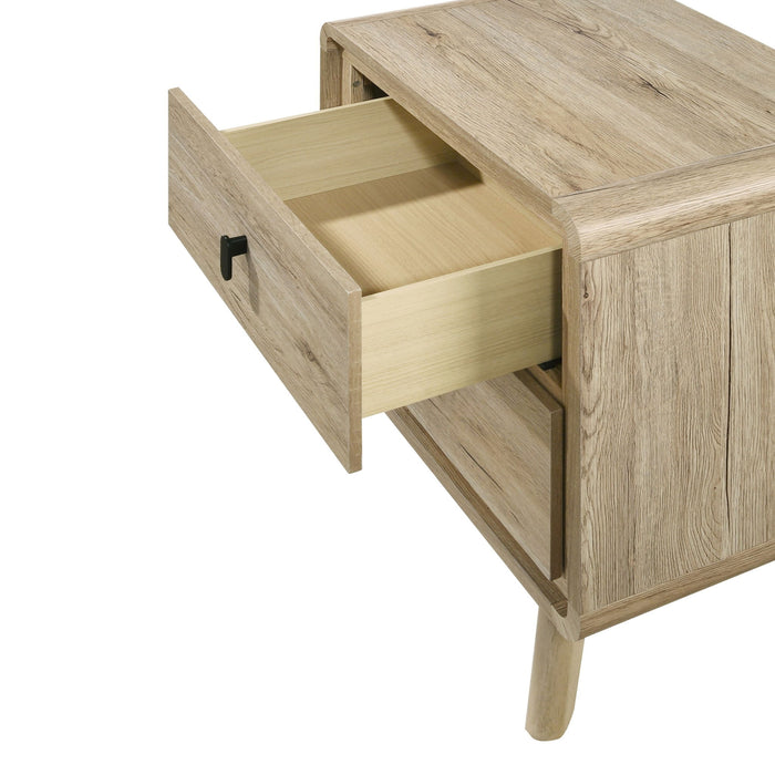 Nightstand & 2 Drawers - Beige