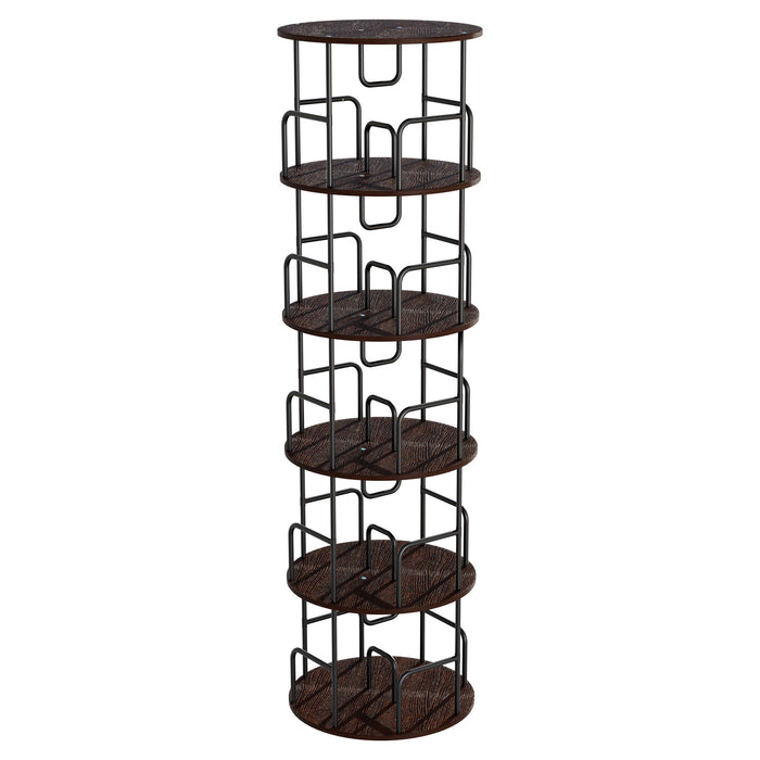 Rotating Bookshelf Tower 5 Tier Spinning 360 Degree Revolving Storage Shelf